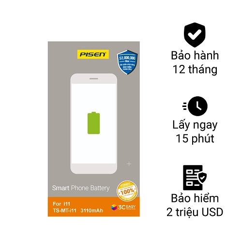 THAY PIN PISEN CHO TẤT CẢ CÁC DÒNG IPHONE . PIN BH 12 THÁNG